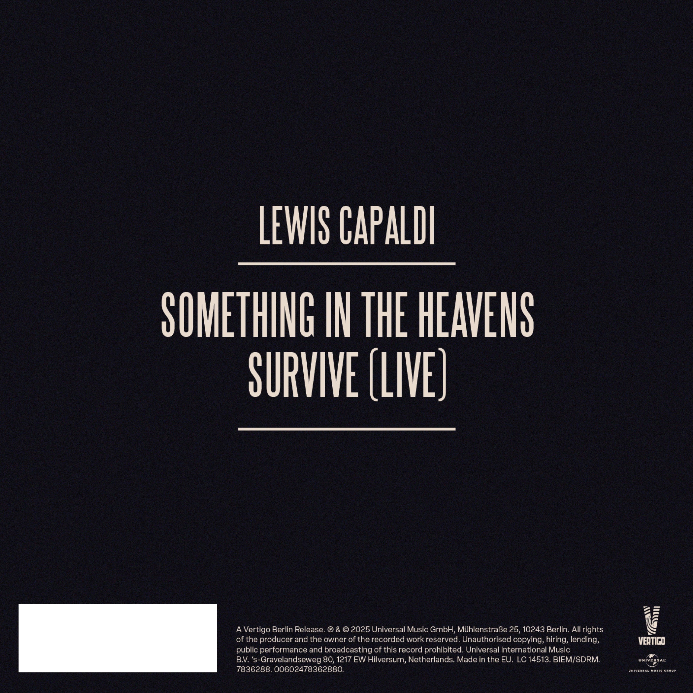 Lewis Capaldi - Something In The Heavens (Original CD)